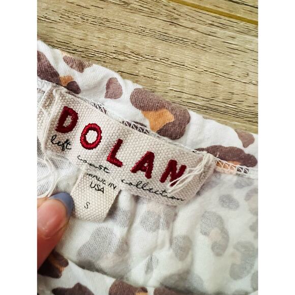 Women's Blouse Dolan Animal Print Cheetah Tank Top Sleeveless Small Open Back - Picture 3 of 5